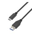 AISENS Cable USB 3.1 Gen 2 10 Gbps 3 A, Tipo C/M-A/M, Negro, 1.5m