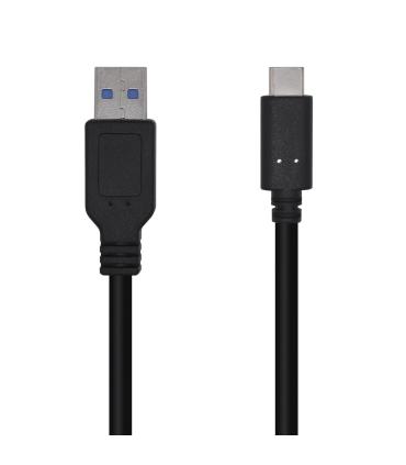 AISENS Cable USB 3.1 Gen 2 10 Gbps 3 A, Tipo C M-A M, Negro, 1.5m