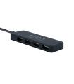 AISENS Hub USB 2.0, Tipo A/M - 4 x Tipo A/H, Negro, 30 cm