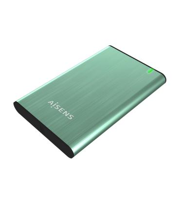 AISENS Caja Externa 2.5" ASE-2525SGN 9.5 mm SATA A USB 3.0 USB 3.1 Gen1, Verde Primavera