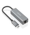 AISENS Conversor USB3.1 Gen1 USB-C a ethernet Gigabit 10/100/1000 Mbps, Gris, 15cm