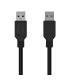 AISENS Cable USB 3.0, Tipo A M-A M, Negro, 1.0m