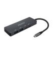 AISENS Hub USB3.2 Gen1 5G USB-C, USB-C/M-2xUSB-C/H-2xUSB-A/H, Gris, 15cm