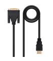 Nanocable HDMI - DVI, 3m HDMI tipo A (Estándar) Negro