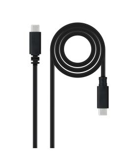 Nanocable Cable USB 2.0 3A, tipo USB-C M-USB-C M, Negro, 1.5 m