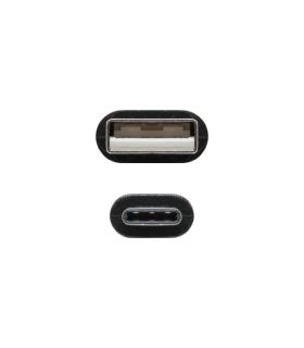 Nanocable USB 2.0, 1m cable USB USB C USB A Negro