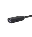 AISENS Cable USB 3.0 Prolongador Con Amplificador, Tipo A/M-A/H, Negro, 5.0m