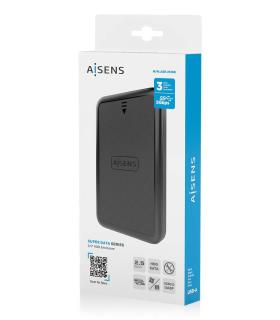 AISENS Caja externa 2.5" ASE-2519B 9.5mm SATA a USB 3.0 USB3.1 Gen1, Negro