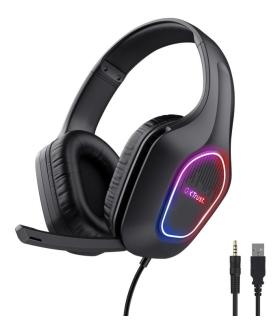 Trust GXT 416 ZIROX Auriculares Alámbrico Diadema Juego USB tipo A Negro