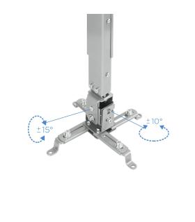 TooQ SOPORTE UNIVERSAL INCLINABLE DE TECHO PARA PROYECTOR PLATA