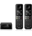 Philips D4702B/34 teléfono Teléfono DECT Identificador de llamadas Negro