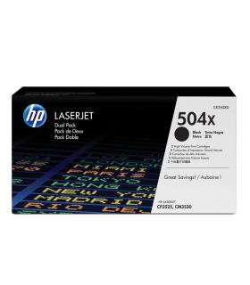 HP Pack de ahorro de 2 cartuchos de tóner original LaserJet 504X de alta capacidad negro