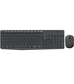 Logitech MK235 teclado Ratón incluido Universal RF inalámbrico Portugués Gris