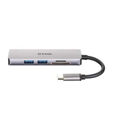 D-Link DUB-M530 base para portátil y replicador de puertos Alámbrico USB 3.2 Gen 1 (3.1 Gen 1) Type-C Aluminio, Negro