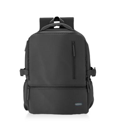 AISENS Mochila Deportiva Repelente Al Agua Para Portatil 15.6, Negro