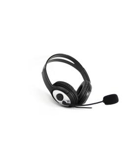 CoolBox coolCHAT 3.5 Auriculares Alámbrico Diadema Llamadas Música Negro, Plata