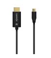 AISENS Cable Conversor Aluminio USB-C A HDMI 2.1 8k@60Hz, USB-C/M-HDMI/M, Negro, 2.0m