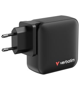 Verbatim Mini GaN Charger 165W Universal Negro Corriente alterna Carga rápida Interior