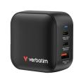 Verbatim Mini GaN Charger 70W Universal Negro Corriente alterna Carga rápida Interior