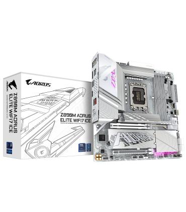 PLACA GIGABYTE Z890M A ELITE WF7 ICE,INTEL,1851,Z890,4DDR5,WIFI