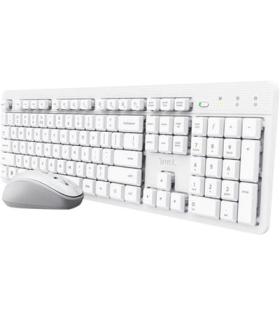 Teclado Y Mouse Wireless Trust Ody Ii Silencioso Blanco 25467