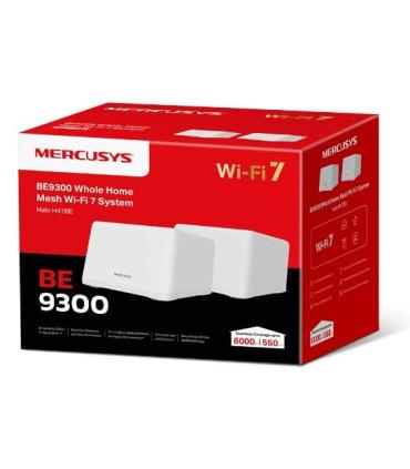 Punto De Acceso Interior Mesh Wifi 7 Mercusys Halo H47b (2-pack) Kit De Dos Puntos De Acceso Interior Tri-banda Be9300