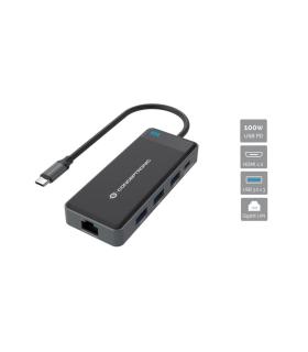 Docking Usb-c Conceptronic Donn14g A 2xhdmi 1xusb-c Pd 100w 3xusb-a 1xgb Rj45