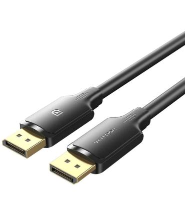 Cable Conversor Vention HAKBH/ DisplayPort Macho - DisplayPort 4K Macho/ 2m/ Negro