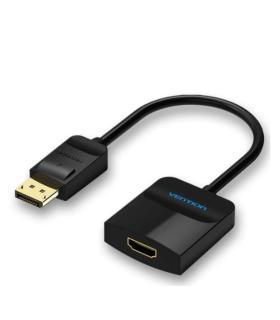 Conversor Vention HBGBB/ DisplayPort Macho - HDMI Hembra/ 15cm/ Negro