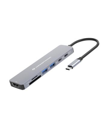 Docking Usb-c  7-in-1 Conceptronic Donn28g 1xhdmi 4k 2xusb-a 3.0 2xusb-c Pd 100w 1xsd 1xmicrosd