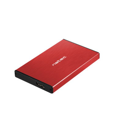 CAJA EXTERNA NATEC RHINO GO DISCO DURO 2,5\" USB 3.0 SATA ROJA