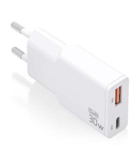 Cargador GaN De Pared Aisens ASCH-30W2P046-W  1xUSB Tipo-C  1xUSB  30W