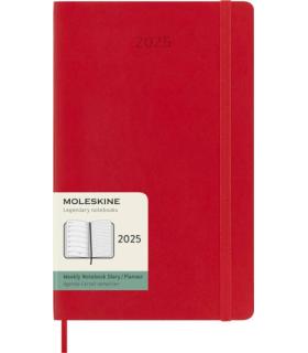 AGENDA 2025 TAPA BLANDA 12 MESES SEMANAL L (13 X 21 CM) ROJA MOLESKINE DSF212WN3Y25