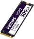 Disco M.2 Nvme 500gb Philips 2280 Pcie 3.0 Read 3500mbps Write 2800mbps