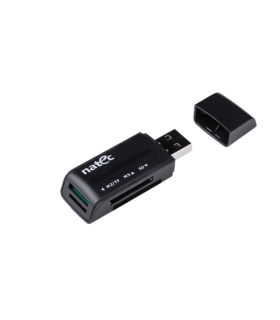 LECTOR DE TARJETAS NATEC MINI ANT 3 SDHC MMC M2 MICROSD USB 2.0 NEGRO