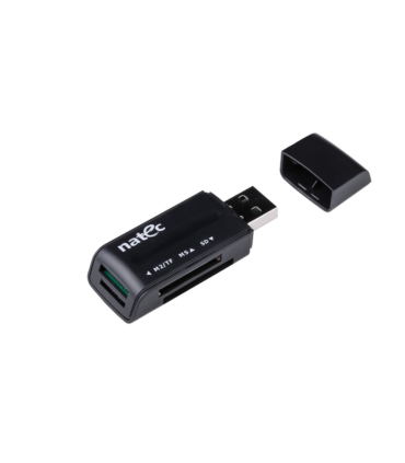 LECTOR DE TARJETAS NATEC MINI ANT 3 SDHC MMC M2 MICROSD USB 2.0 NEGRO