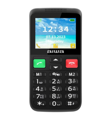 Telfono Mvil Aiwa FPH-S200-2G para Personas Mayores/ Negro