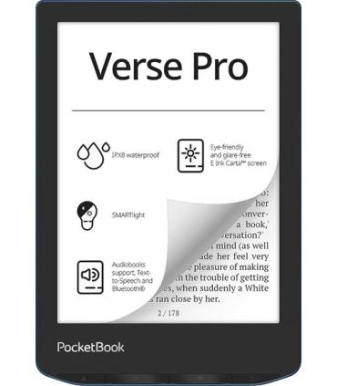 Libro electronico ebook pocketbook verse pro ereader 6 pulgadas 16 gb azul - azure