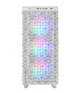 Caja Atx Semitorre Gaming Mars Gaming Mcmagw Blancafrontal Doble Rejilla Magnetica Lateral Cristal Templado 3x120mm Rgb Doble