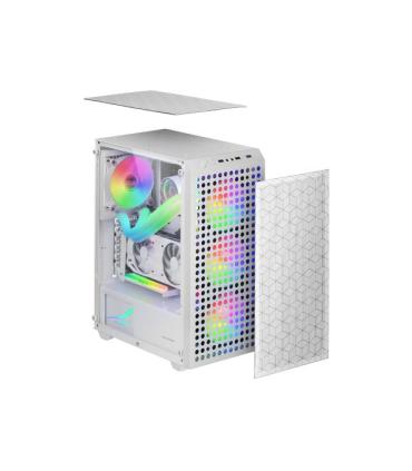 Caja Atx Semitorre Gaming Mars Gaming Mcmagw Blancafrontal Doble Rejilla Magnetica Lateral Cristal Templado 3x120mm Rgb Doble