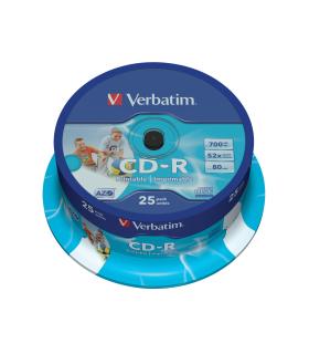 CD-R Verbatim AZO Imprimible 52X  Tarrina-25uds