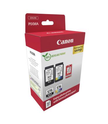 Cartucho De Tinta Original Canon PG-575 + CL-576 Multipack  Negro  Tricolor + Papel Fotogrfico