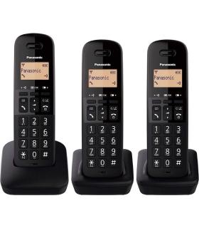 Telfono Inalmbrico Panasonic KX-TGB613SPB/ Pack TRIO/ Negro