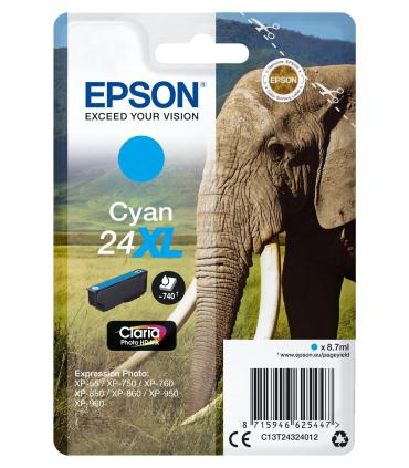 Epson Claria Photo HD Ink Cartucho Cian 24XL Expression Photo XP-760 950