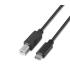 Cable USB 2.0  Impresora Aisens A107-0054  USB Tipo-C Macho - USB Tipo-B Macho  Hasta 9W  625Mbps  2m  Negro