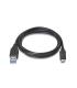 Cable USB 3.1 Tipo-C Aisens A107-0060  USB Tipo-C Macho - USB Macho  Hasta 27W  625Mbps  1m  Negro