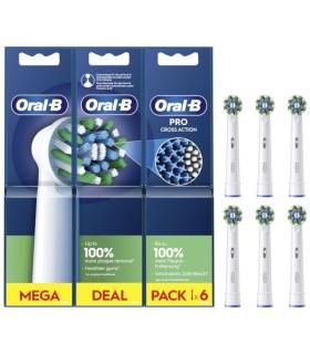 Cabezal de Recambio Braun para cepillo Braun Oral-B Pro Cross Action/ Pack 6 uds