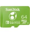 Tarjeta De Memoria SanDisk Nintendo Switch 64GB MicroSD XC UHS-I/ Clase 10/ 100MBs