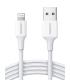 CABLE UGREEN USB-A MALE A LIGHTNING MFI 1M WHITE