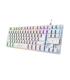 Teclado Trust Gaming Gxt833w Thado Metalico Compacto Blanco Iluminacion Led Multimedia Usb 24739